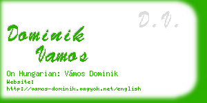 dominik vamos business card
